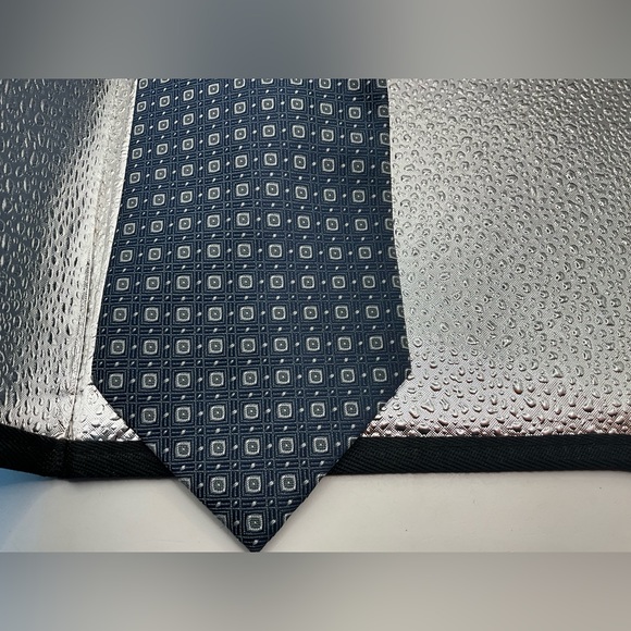 Rusty Lopez Accessories NEW WITH TAG Men’s Silk Tie Blue And White - Picture 1 of 4